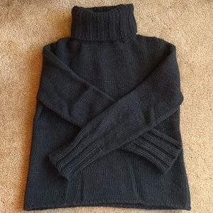 Black turtleneck wool sweater